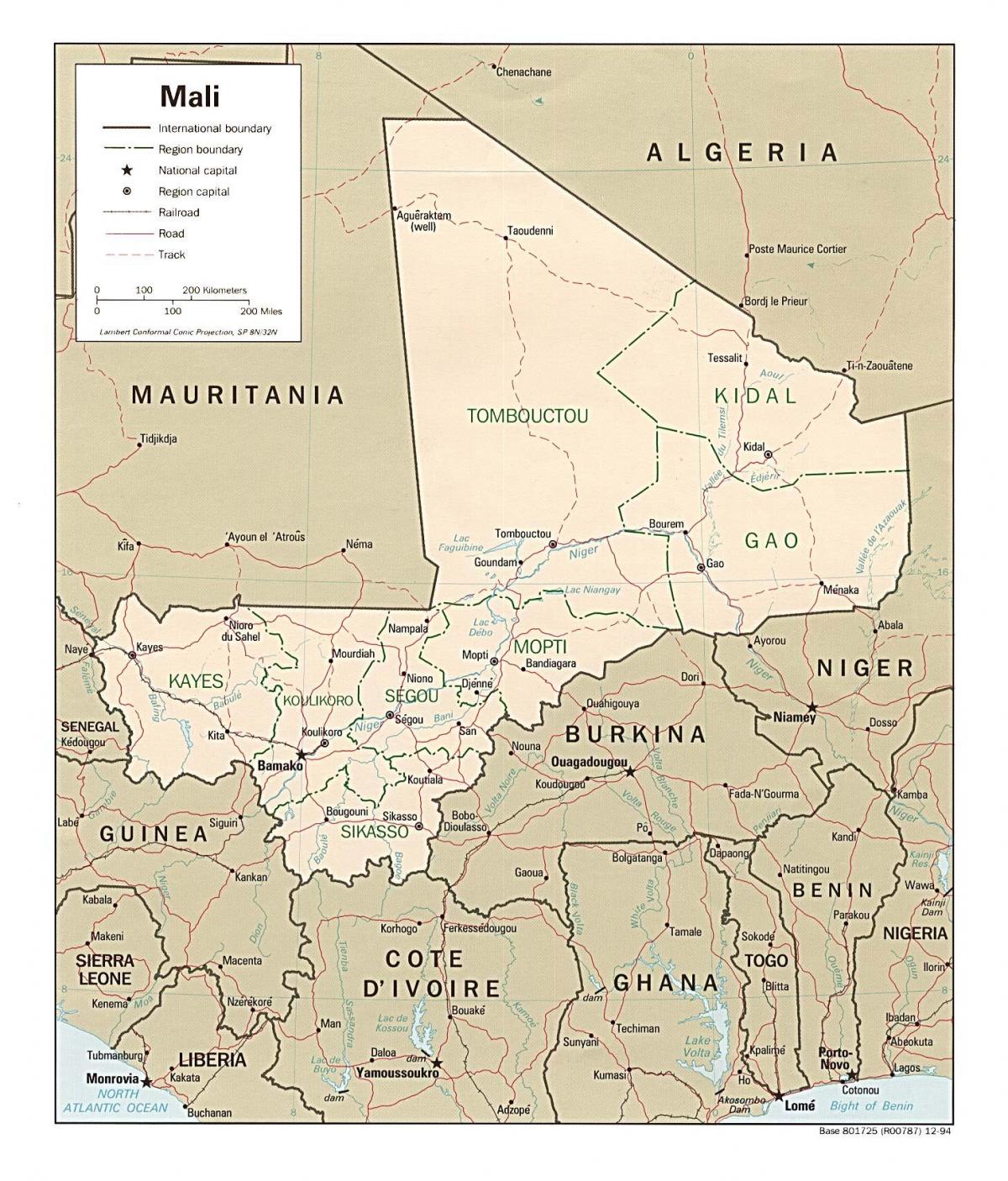 Карта Мали земља
