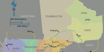 Карта Мали региона